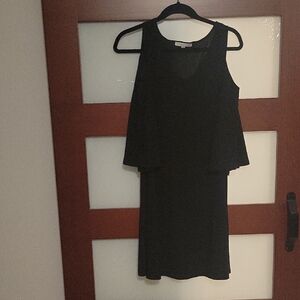 Annalee + Hope Elegant Cold Shoulder Black Dress